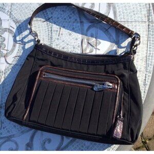 Brighton  Jewelry  Shoulder Handbag New Gold Plush Nylon Bag Designer Purse Glam